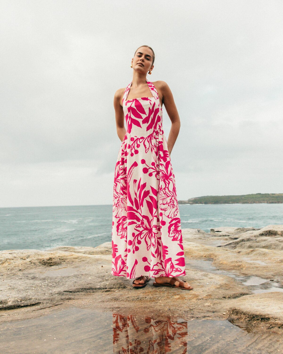 White Closet Rosalind Halter Maxi Drs