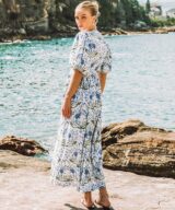 White Closet Sia Puff Slv Maxi Dress