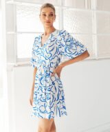 White Closet Ibiza Belted Mini Dress