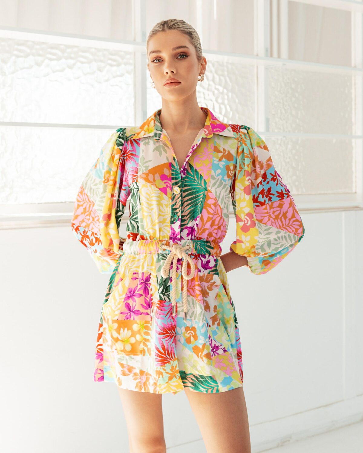 White Closet Gia Floral Playsuit