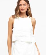 White Closet Estella Linen Top