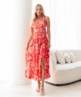 Ebby & i Stella Maxi Dress W/Belt