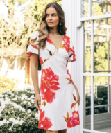 Ebby & i Scarlet Rose Ss Mini Dres
