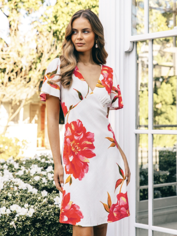 Ebby & i Scarlet Rose Ss Mini Dres
