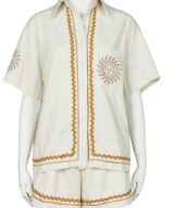 Shareen Sun Emb B/Up Top