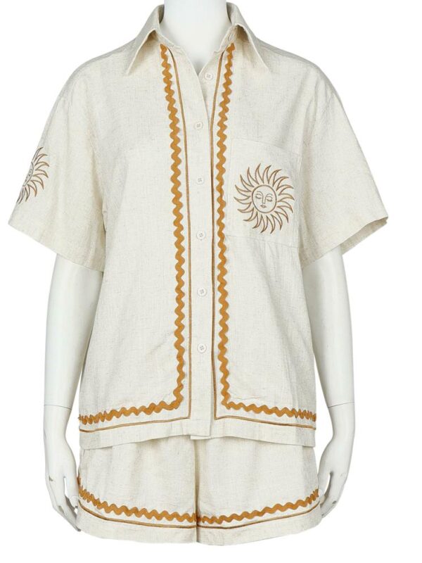 Shareen Sun Emb B/Up Top