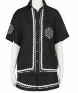 Shareen Sun Emb B/Up Top