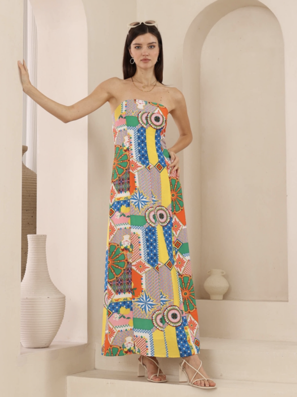 Iris Maxi Dazzel Strapless Maxi Dr