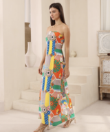 Iris Maxi Dazzel Strapless Maxi Dr