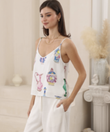 Iris Maxi Chrys Cropped Singlet Top