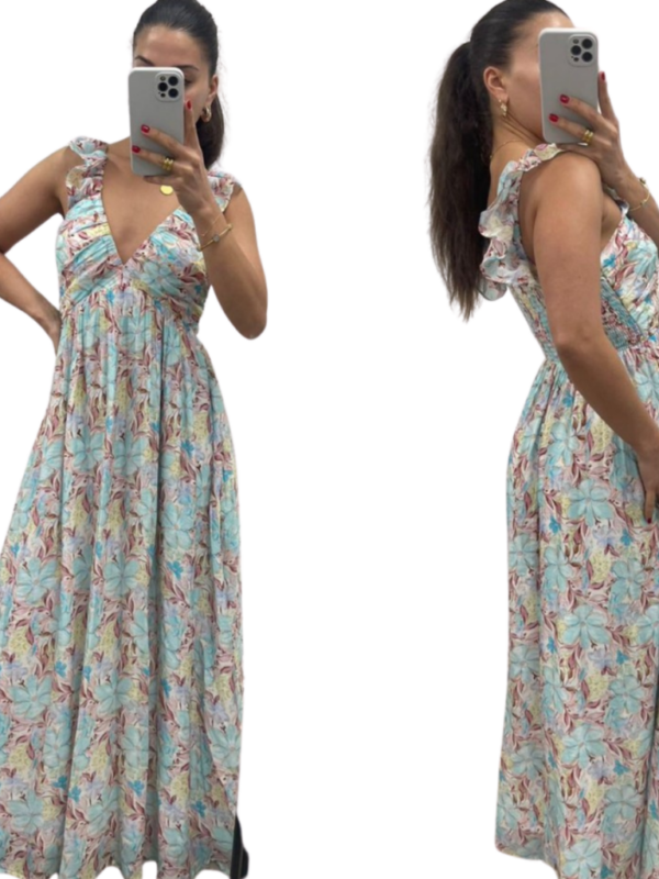 Pink Diamond Kimora v Neck Maxi Dress