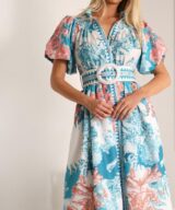 Ave China Doll Ss Maxi Dress