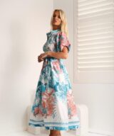 Ave China Doll Ss Maxi Dress