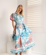 Ave China Doll Ss Maxi Dress
