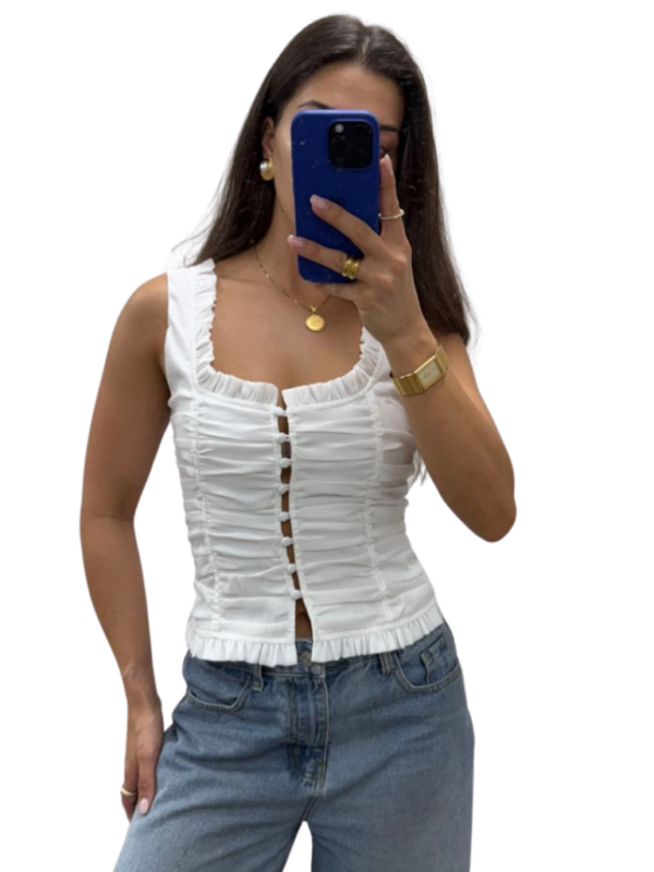 Pink Diamond Whitley Frill Top