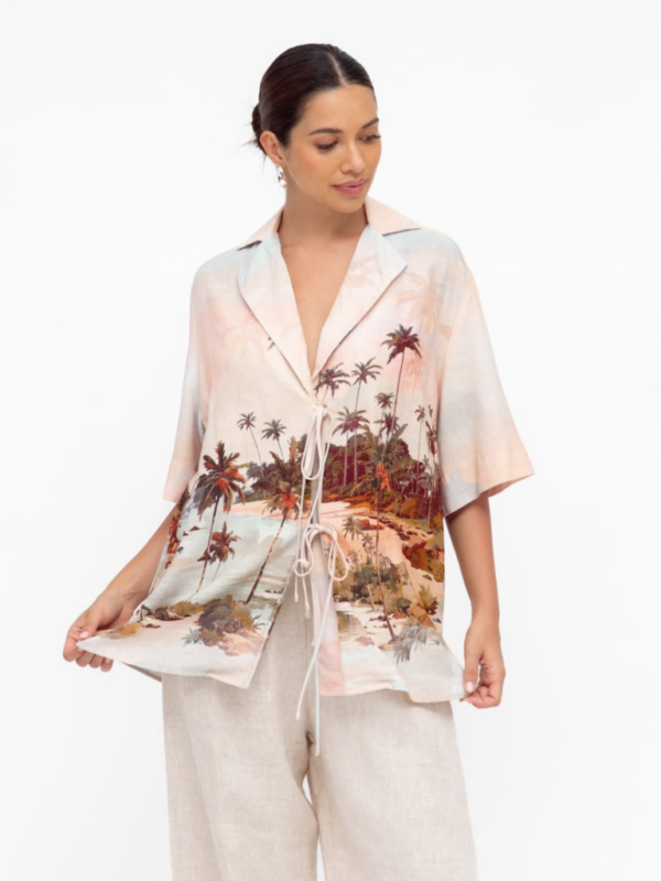White Closet Lavinia Tie Up Top