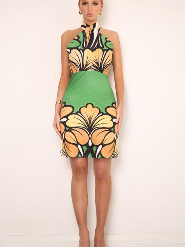 Mia Milani Porto Halter Mini Dress