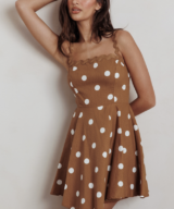 Indikah Paula Polka Mini Dress