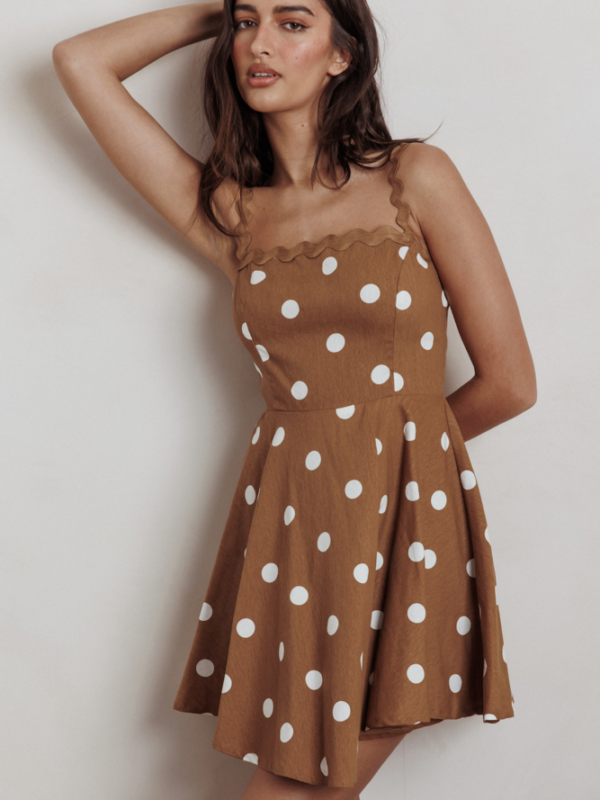 Indikah Paula Polka Mini Dress