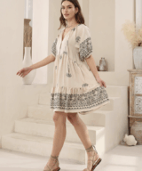 Iris Maxi Palm Tree Emb Mini Drs