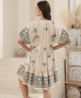 Iris Maxi Palm Tree Emb Mini Drs