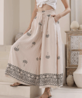 Iris Maxi Palm Tree Emb Pant