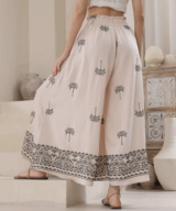 Iris Maxi Palm Tree Emb Pant