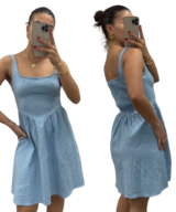 Pink Diamond Louise Denim Mini Dress