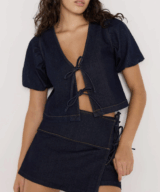 Minkpink Camilla Denim Tie Wrap Sk