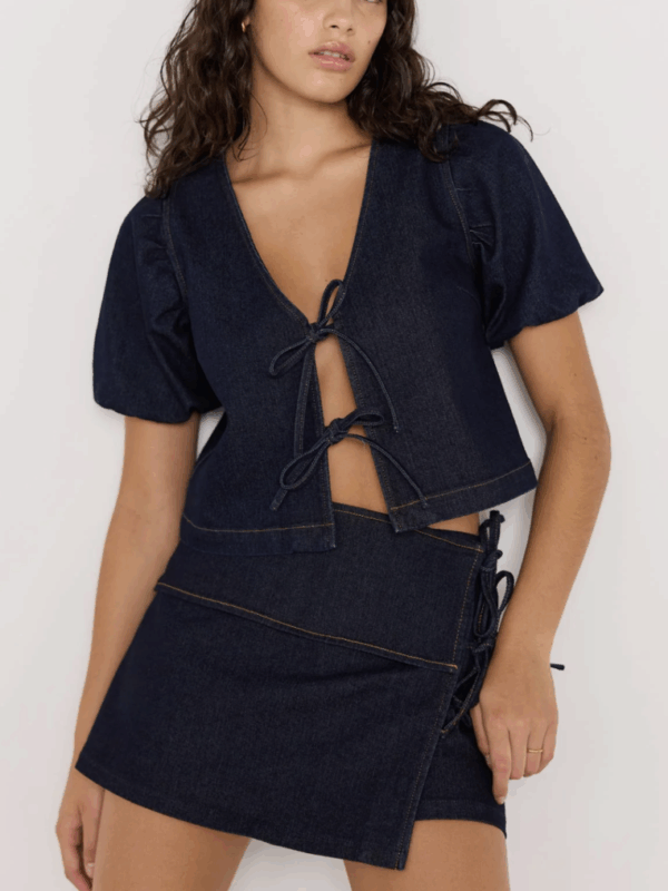 Minkpink Camilla Denim Tie Wrap Sk