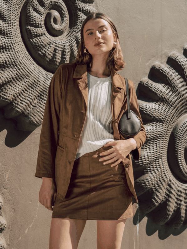 White Closet Paola Suede Look Jacket