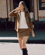 White Closet Paola Suede Look Jacket