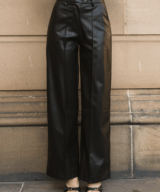 White Closet Aiyana Leather Look Pant