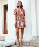 Ebby & i Alora Print Ss Mini Dress