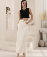 Wits the Label India Denim Maxi Skirt