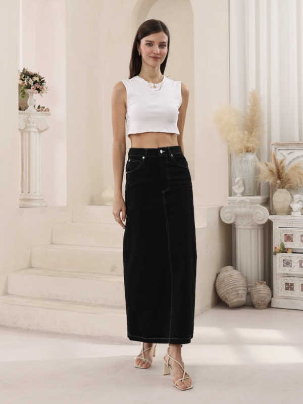 Wits the Label India Denim Maxi Skirt