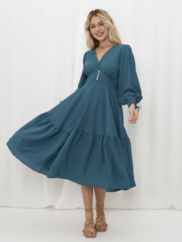 Iris Maxi Scout v Neck Midi Dress