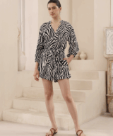 Iris Maxi Hunter Playsuit W/ Belt