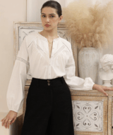 Iris Maxi Hunter Wht L/S Shirt