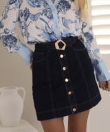 Ave Zola Denim Mini Skirt