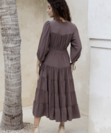 Shareen Jianna 3/4 Slv Midi Dress