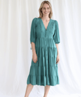 Shareen Jianna 3/4 Slv Midi Dress