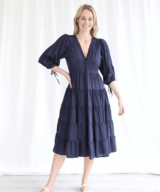 Shareen Jianna 3/4 Slv Midi Dress