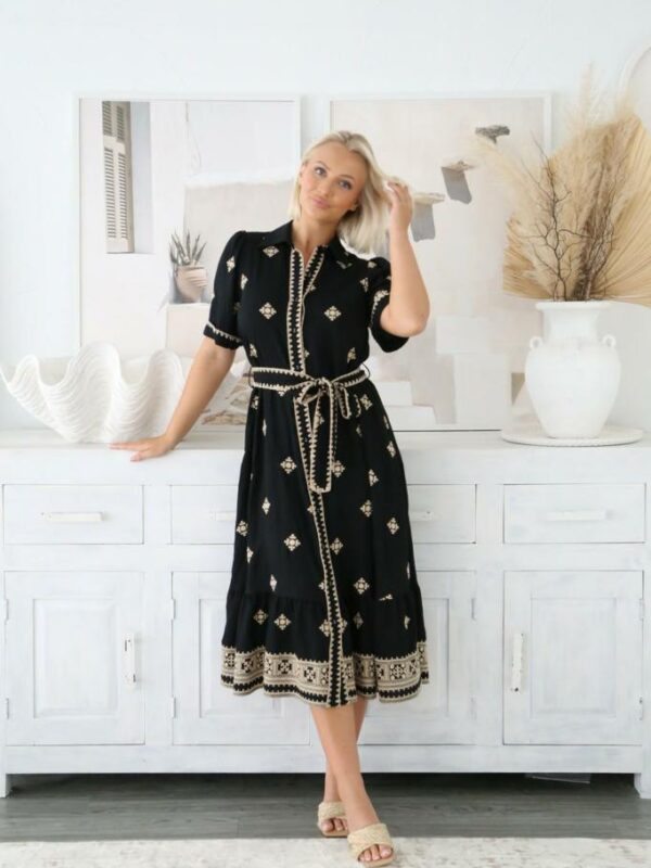 Rish the Collection Deborah Emb Ss Midi Dress