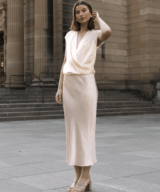 White Closet Rayne Satin Top