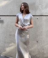 White Closet Rayne Satin Top