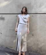 White Closet Rayne Satin Top
