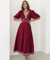 Ebby & i Clarissa Ss Midi Dress