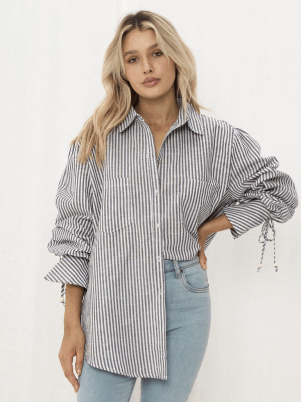 Iris Maxi Kamari Stripe Ls Shirt