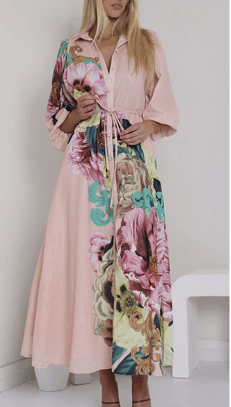 White Sandstorm Del Sol Ls Maxi Dress